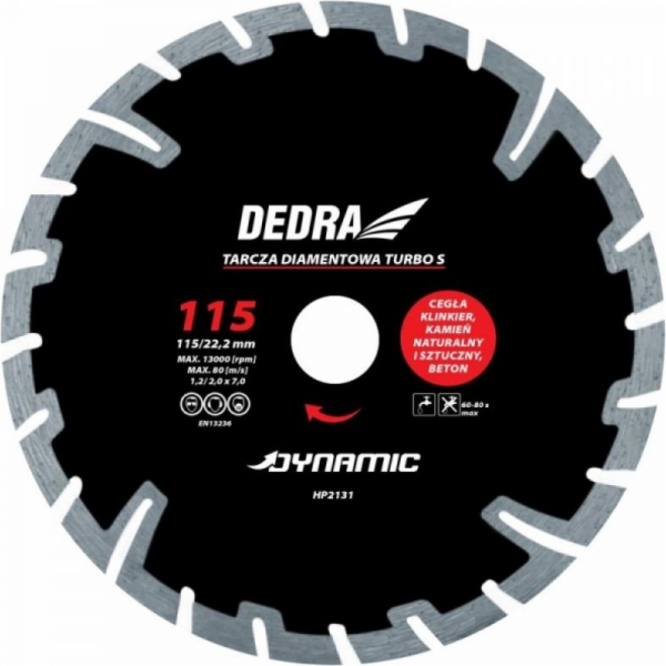 Dedra TURBO S dynamický diamantový kotouč 230 mm 22,2 mm ...