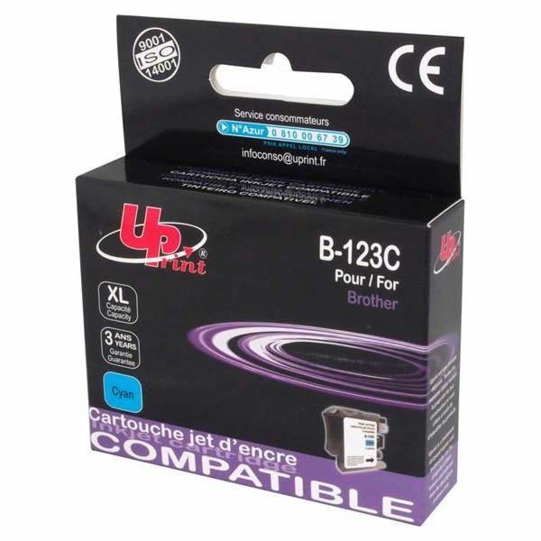 Inkoust UPrint B-123C / LC-123C (azurový)
