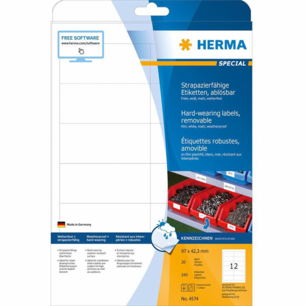 Fóliové štítky Herma 97x42,3 mm (4574)