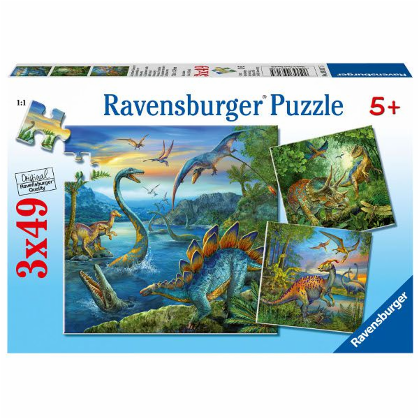 Puzzle Ravensburger 3x49 Dinosauři - 093175