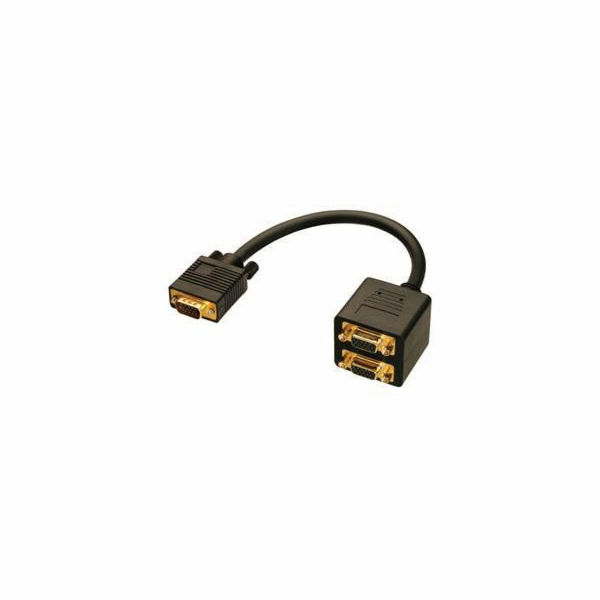Lindy D-Sub (VGA) x2 D-Sub (VGA), 0,18 m, černá (41214)