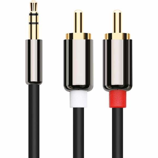 Libox Jack 3,5 mm - RCA (Cinch) kabel x2 1,5 m stříbrný (...