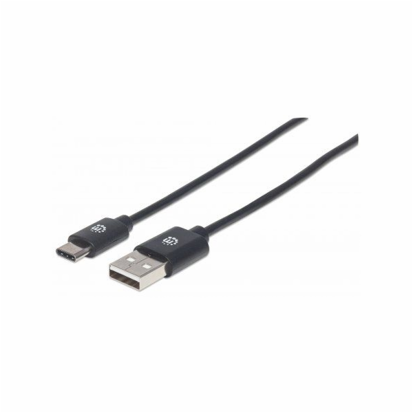 Manhattan USB-A – USB-C USB kabel 3 m černý (354936)
