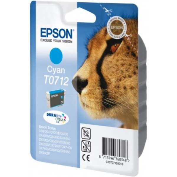 Originální inkoust Epson, azurový (C13T07124022)