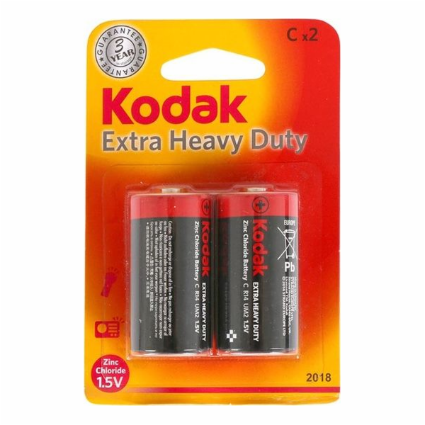 Baterie Kodak Extra Heavy Duty C / R14 2700mAh 2 ks.