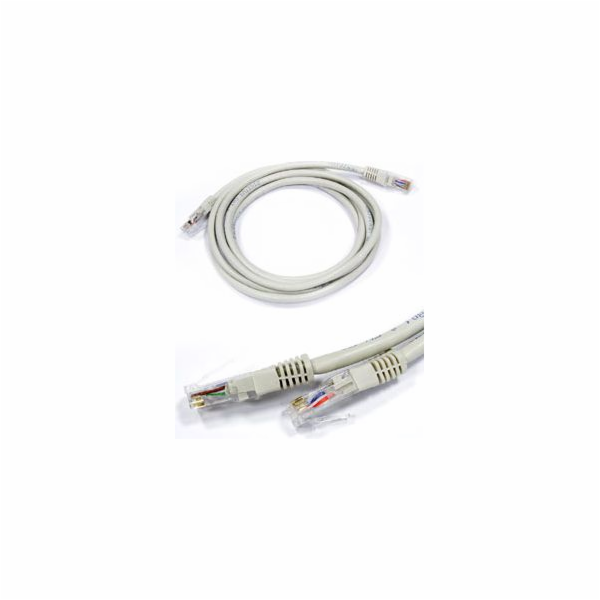 Patch kabel NetRack cat.6 RJ45 0,5 MB litý šedý (BZPAT0P56)