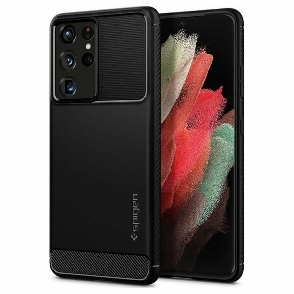 Spigen Spigen Rugged Armor Samsung G998 S21 Ultra černá/č...