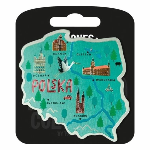 Mr. Dragon Magnet Poland green - miluji Polsko A