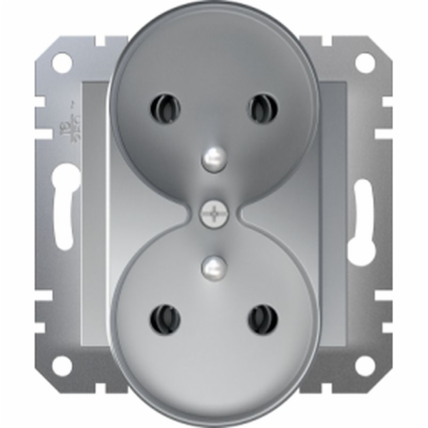 Schneider Electric Asfora Dvojitá zásuvka s/bez hliníkové...