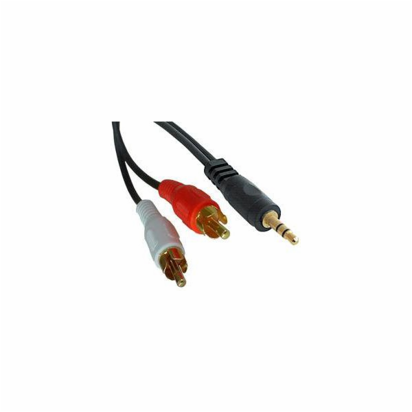 Lindy Jack 3,5mm - RCA (Cinch) kabel x2 1m černý (35680)