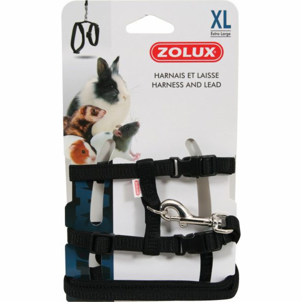 Zolux Postroj a vodítko pro králíka XL, černé