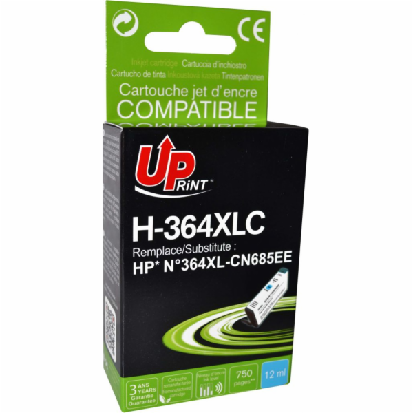 Inkoust UPrint H-364XLC / CB323EE (azurový)