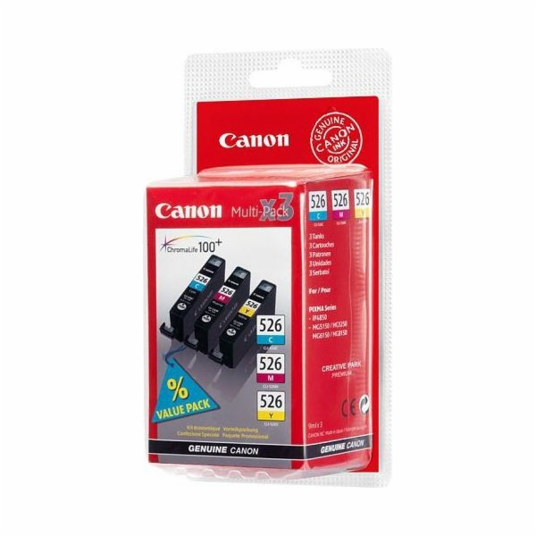 Inkoust Canon CLI526 C/M/Y Pack (4541B012)