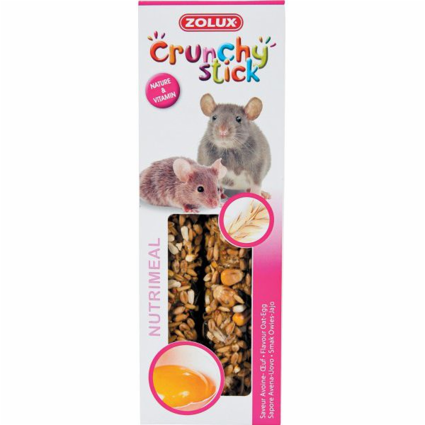 Zolux Crunchy Stick krysa/myší oves/vejce 115g