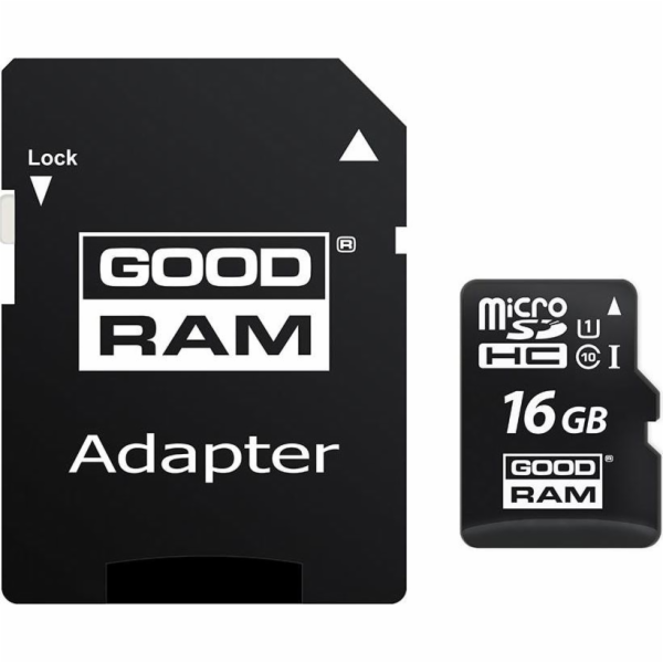 Karta GoodRam MicroSDHC 16 GB Class 10 UHS-I/U1 (M1AA-016...