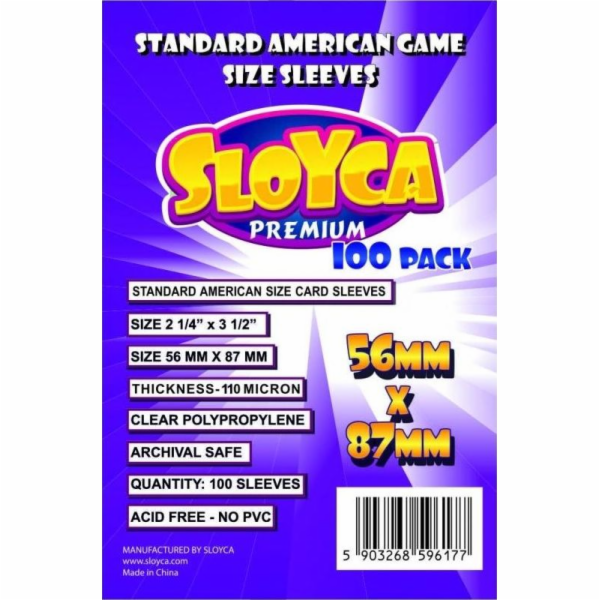 Sloyca Standard American Premium trička 56x87mm (100 ks)