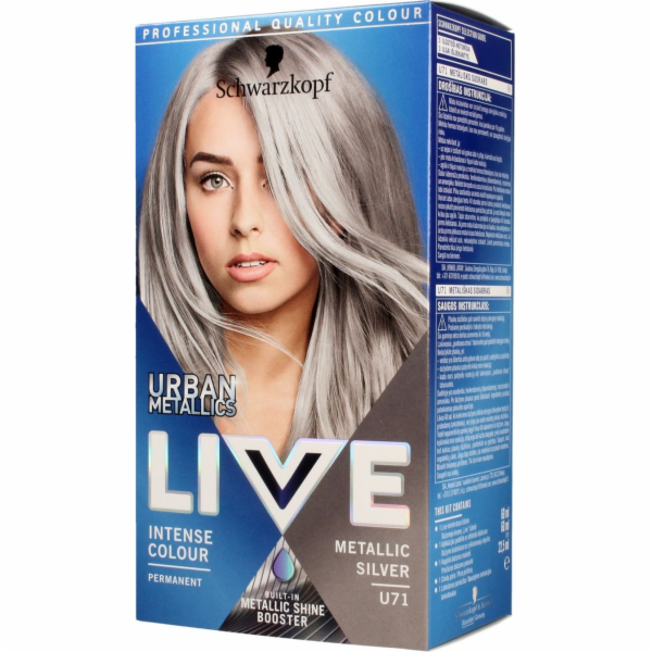 Schwarzkopf Live Urban Metallics č. U71 Metallic Silver