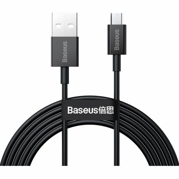Baseus USB-A - microUSB USB kabel 2 m černý (BSU2823BLK)
