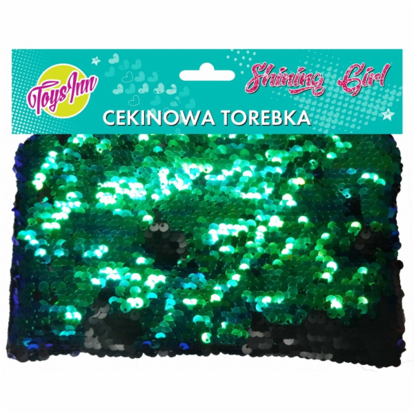 Stnux Zelená a černá flitrová taška (STN1528)