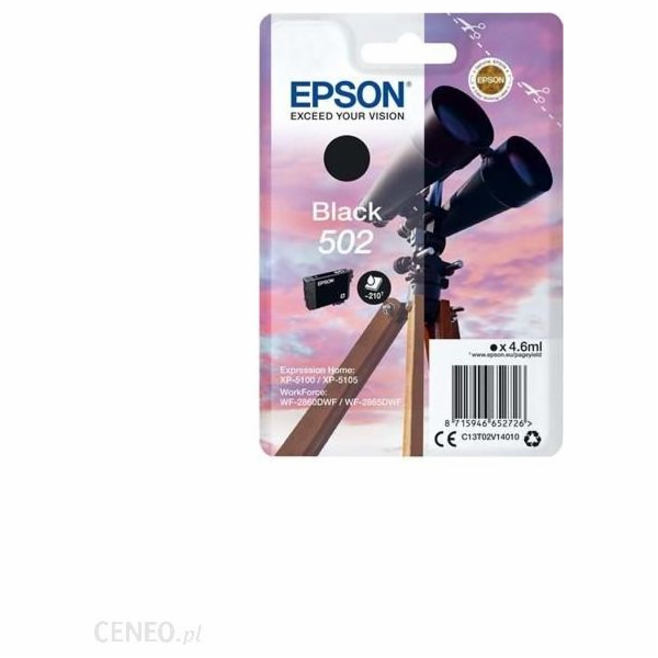 Epson Ink 502 Black 4,6 ml (C13T02V14020)