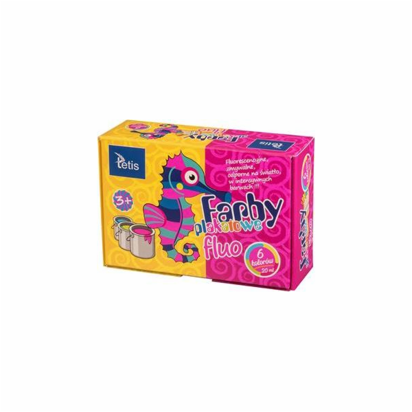 Tetis Fluorescenční plakátové barvy 6col 20ml