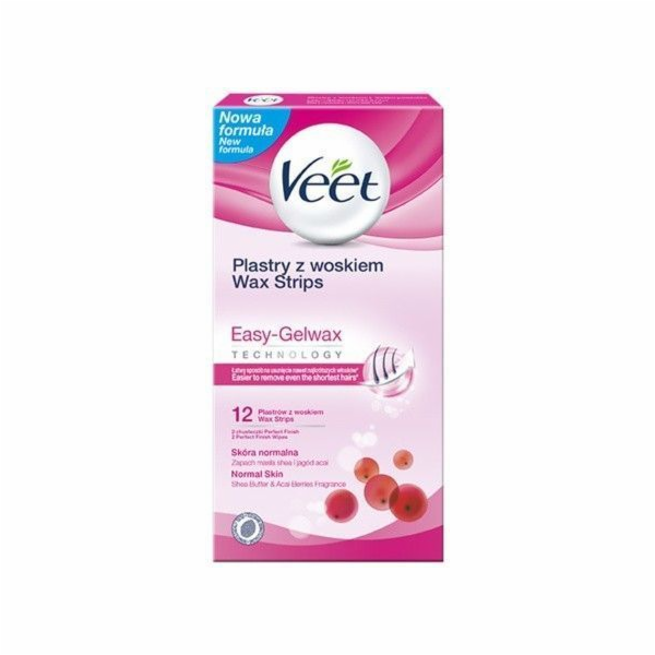 Veet Depilační proužky s voskem pro normální pokožku 12 ks