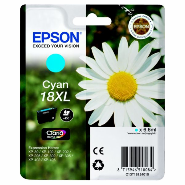 Inkoust Epson T181240, 18XL, azurový (C13T18124022)