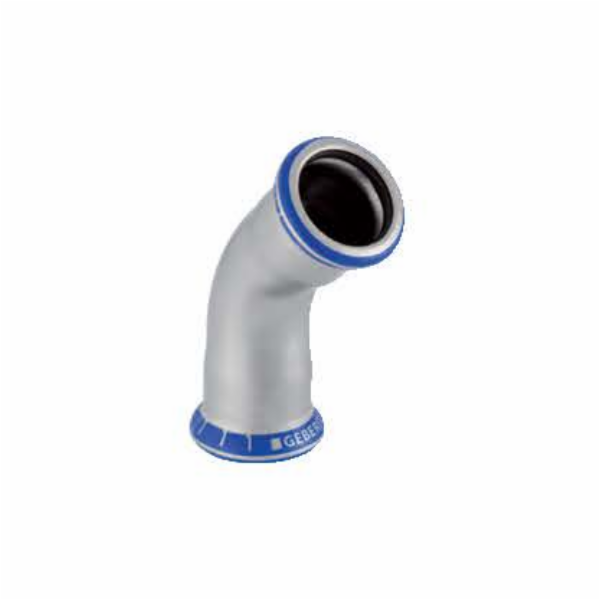 Geberit Loket Mapress Edelstahl 45° 22 - 30604