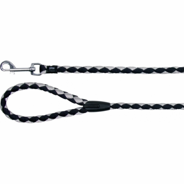 Vodítko Trixie Cavo – 1mx18mm L–XL – černé a stříbrné