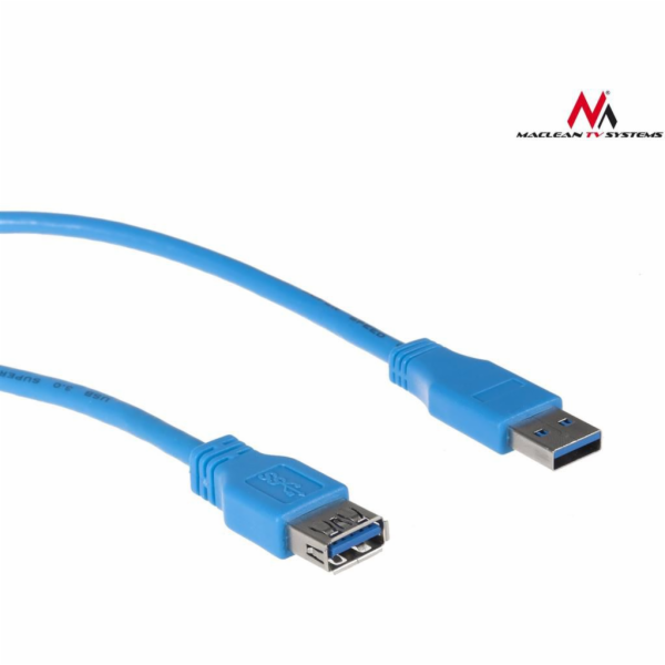 Maclean USB-A – USB-A kabel USB 3 m Modrý (MCTV-585)