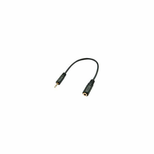 Lindy Jack 2,5 mm - Jack 3,5 mm kabel 0,2 m černý (35698)