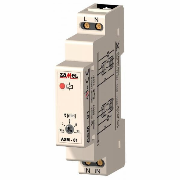 Zamel Schodišťový vypínač 16A 48mA 1NO 230V AC ASM-01