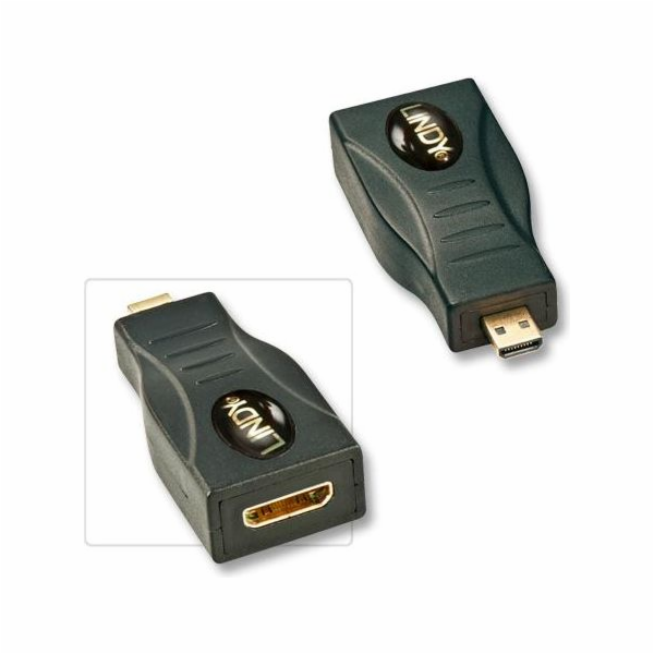 Lindy HDMI Micro - HDMI Mini AV adaptér černý (41296)