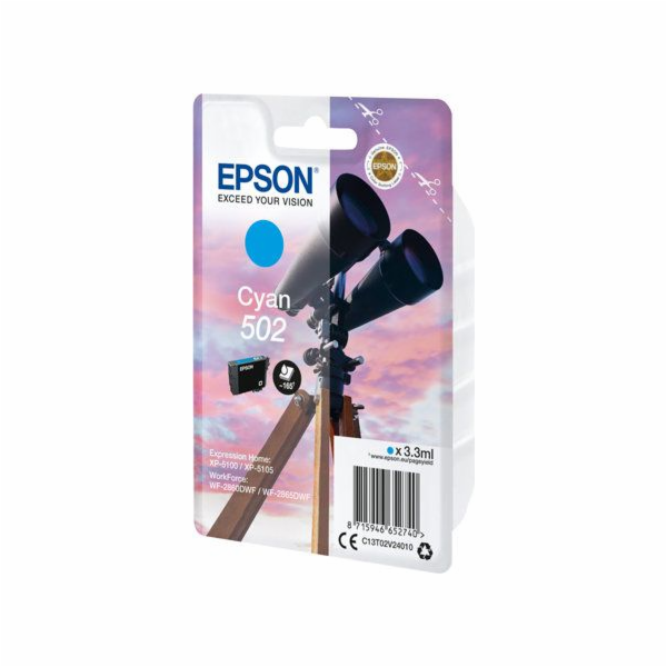 Inkoust Epson 502 azurový 3,3 ml (C13T02V24020)