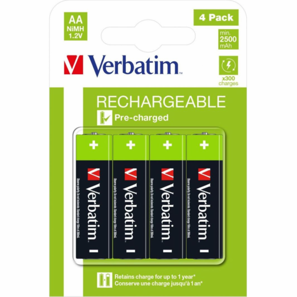 Baterie Verbatim AA / R6 2500mAh 4 ks.