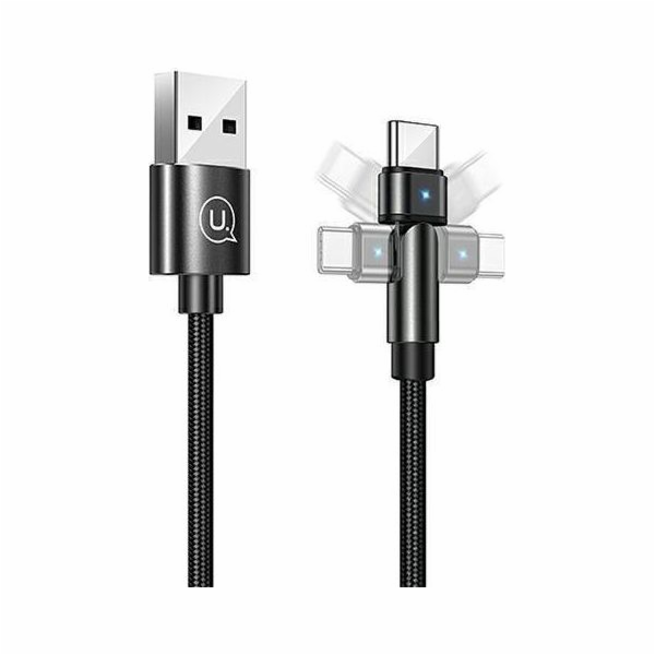 Usams USB-A – USB-C kabel USB 1 m černý (US-SJ477)