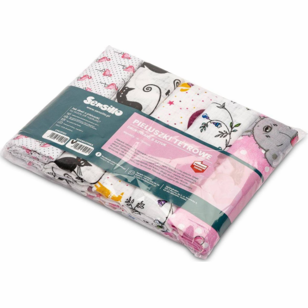 Sensillo TETRA DIAPER PRINT GIRL (balení - 5 ks) 797 / 4797
