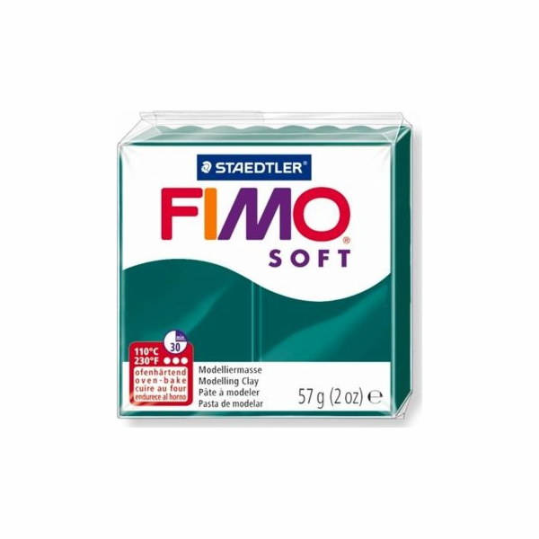 Fimo termosetová plastová hlína Soft smaragd 57g