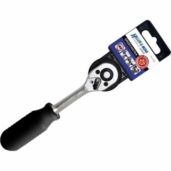 Ratchet Dedra 1/4, 45T, CRV 6140, rovná, rukojeť z jednoh...