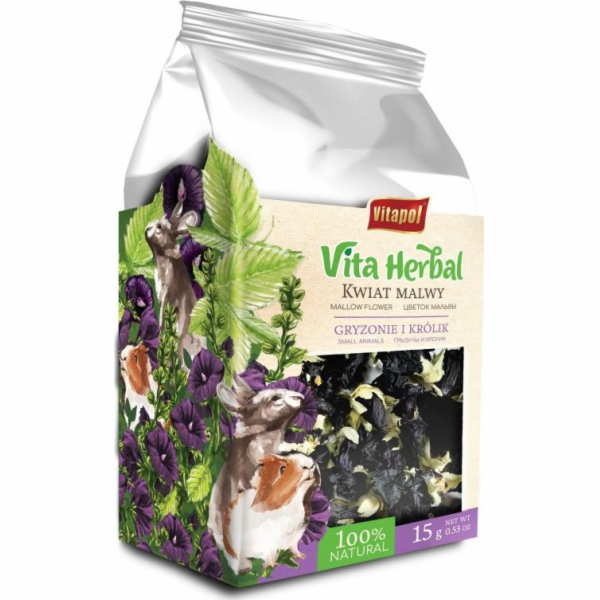 Vitapol Vita Herbal pro hlodavce a králíky, květ slézu, 15g
