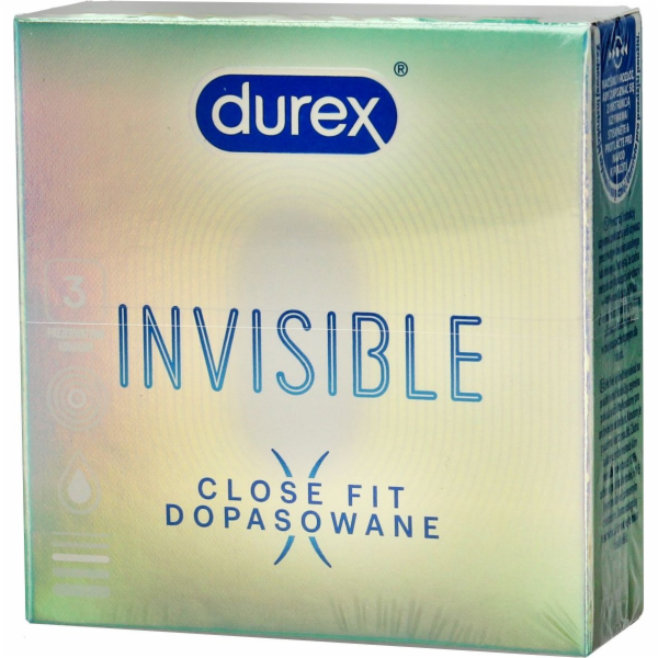 Durex Durex Invisible Close Fit kondomy - nasazené 1 bale...