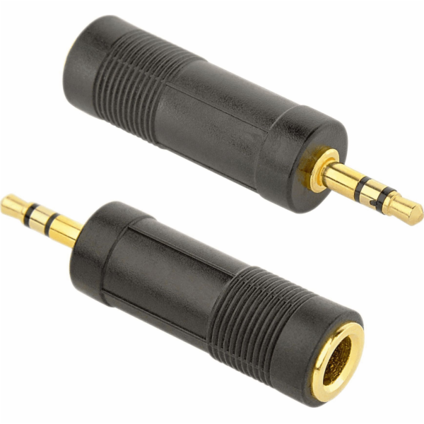 AV adaptér Gembird Jack 3,5 mm – Jack 6,3 mm černý (A-6,3...