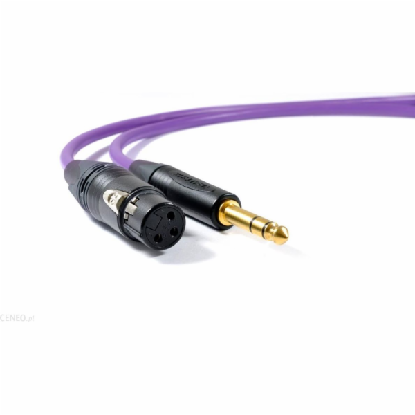 Melodika Jack 6,3mm - XLR kabel 20m fialový