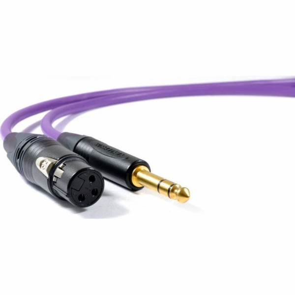 Melodika Jack 6,3mm - XLR kabel 20m fialový