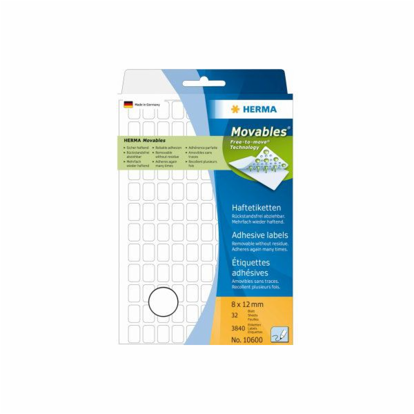 Samolepící etikety Herma 8x12 mm (10600)
