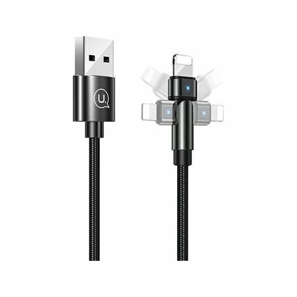Usams USB-A – Lightning kabel 1 m černý (SJ476USB01)