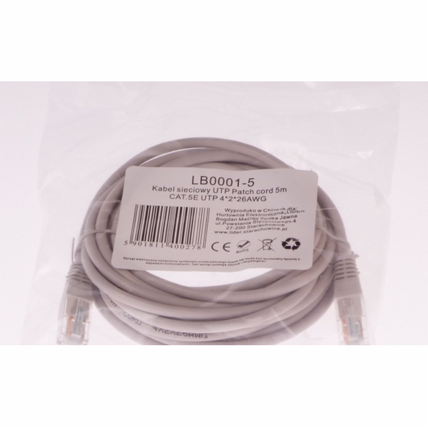 Libox 5m CAT.5E UTP 4x2x26 AWG