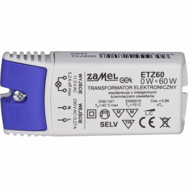 Zamel Elektronický transformátor 230/11,5V 0-60W ETZ60 (L...