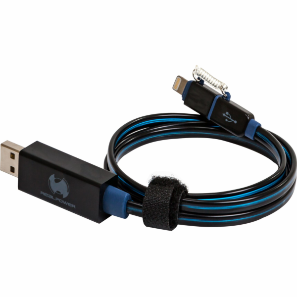 Realpower USB-A – Lightning USB kabel 0,75 m modrý (185961)
