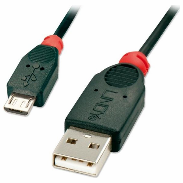 Lindy USB-A - microUSB USB kabel 2 m Zelený